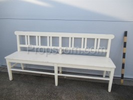 White bench