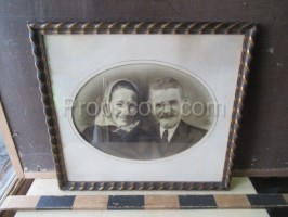 Grandparents photo glazed in a frame