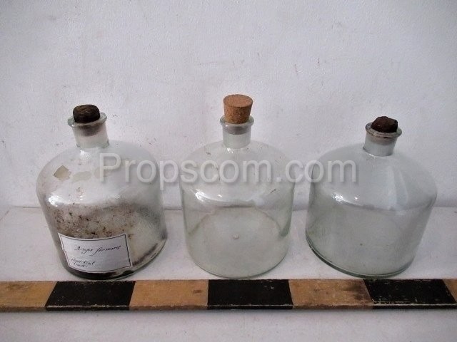 Bottles with ground labels