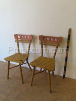 Wooden garden chairs