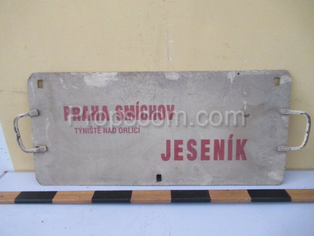 Hinweisschild: Prag Smíchov - Jeseník