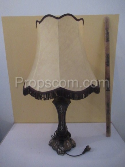 Lamp massive brass fabric