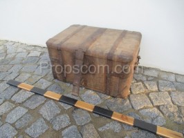 wooden chained box