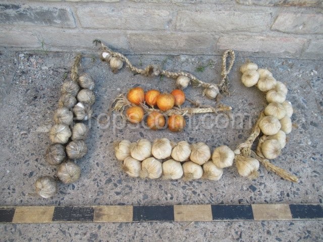 Knoblauch- und Zwiebelsträuße