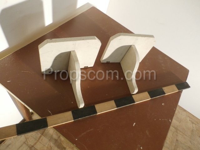 Wooden shelves small white