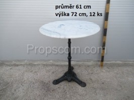 Round table cast iron marble top