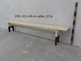 Wooden white-black bench