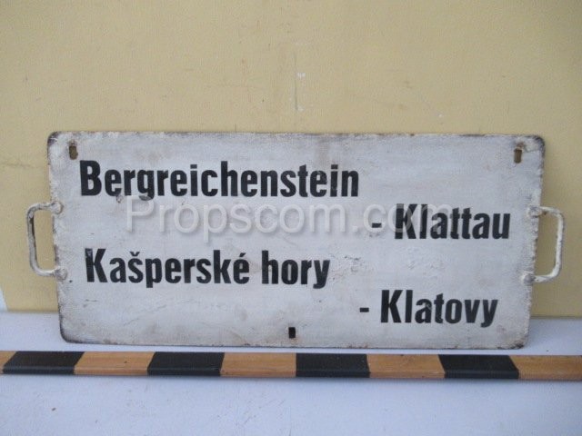 informační cedule: Bergreichenstein - Klattau