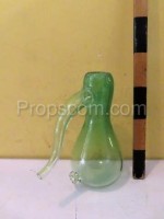 Green glass flask