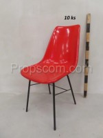 Red fiberglass chair 