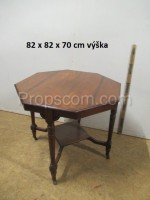 Stůl dřevěný osmihranný 