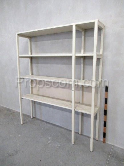 Wooden white bookshelf