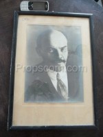 Glasiertes Porträt von Wladimir Iljitsch Lenin