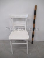 Wooden white chair