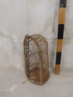 Hanging wicker basket