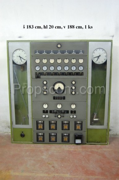 Cabinet with measuring instruments