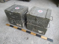 Wooden military box Red Cross