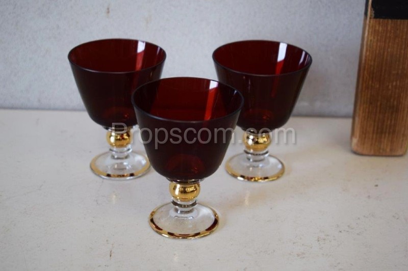 Glasses ruby glass