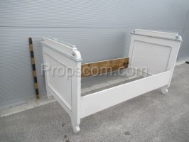 Wooden white bed