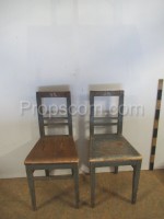 Wooden gray numbered chair