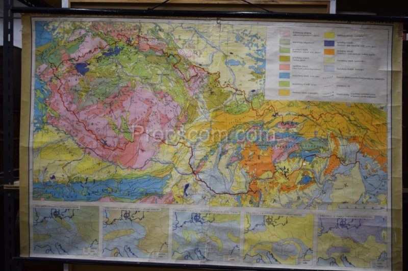 Geological map of Czechoslovakia
