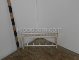 Wooden white shelf with hangers