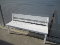 White lacquered wooden bench