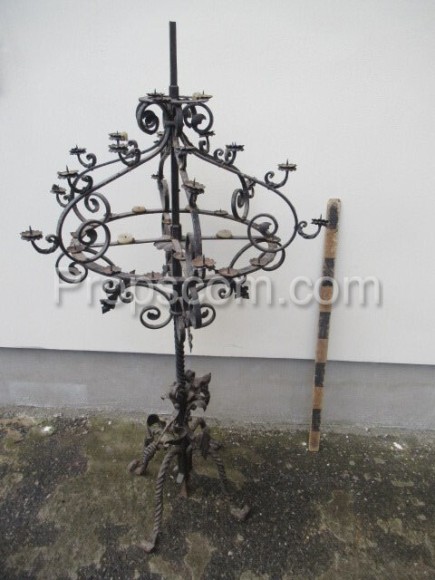 Forged decorated candlestick