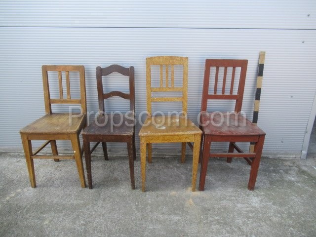 Wooden different chairs