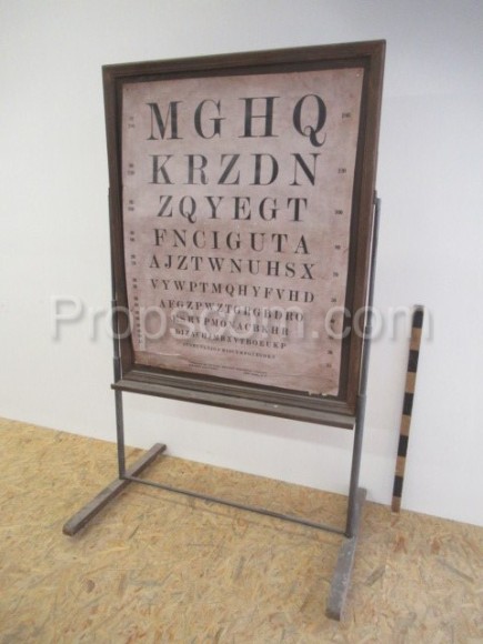 Blackboard for eye examination