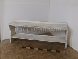 White smaller bench
