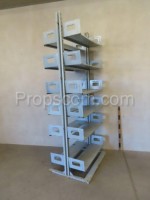 Spatial sheet metal shelf