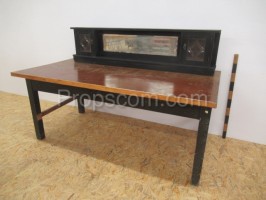 Wooden radio station table