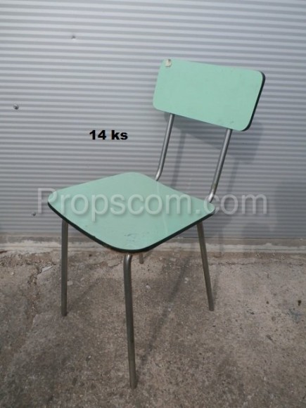 Chairs chrome laminate green