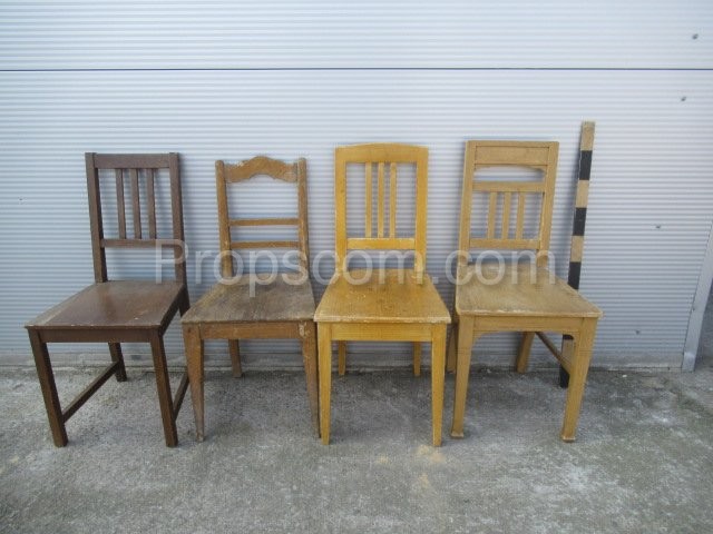 Wooden different chairs