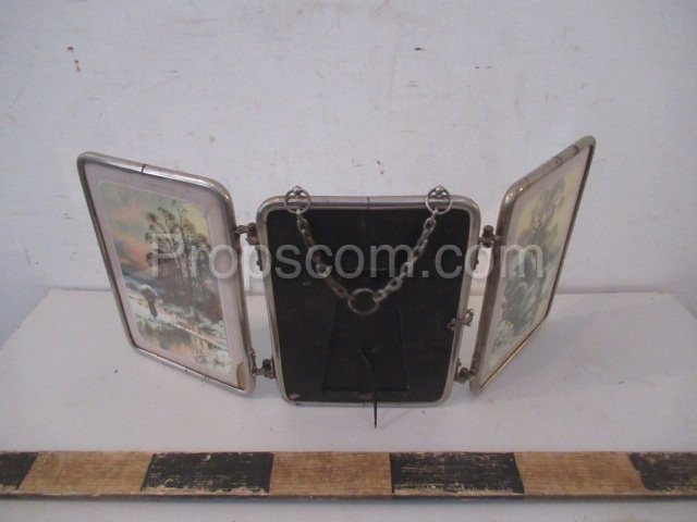 Folding table mirror