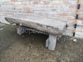 Natural table with benches