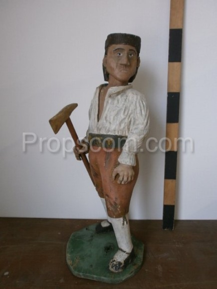 Wooden statue of Janosik