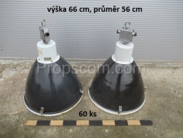 Large industrial black lamps