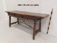 Solid table with forged elements