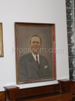 Portrait of a man in a suit in a frame