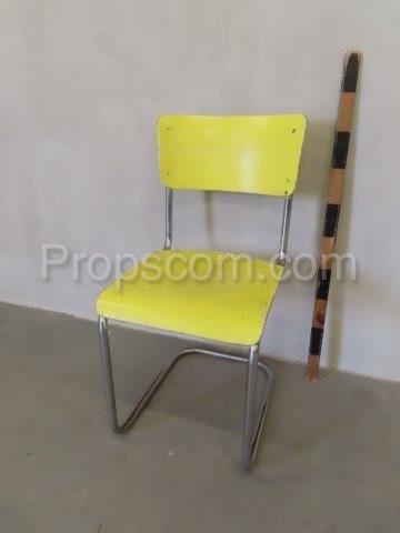 Židle trubková žlutá 