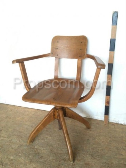 Wooden swivel chair