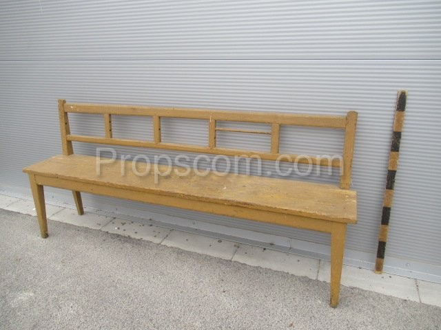 Wooden beige bench