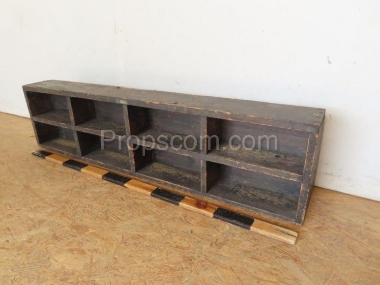 Wooden shelves