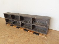 Wooden shelves