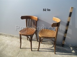 Varnished wooden chairs