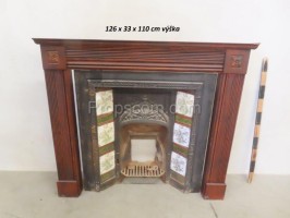 Fireplace with wood paneling