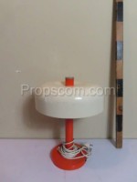 Retro plastic orange table lamp and elephant bone
