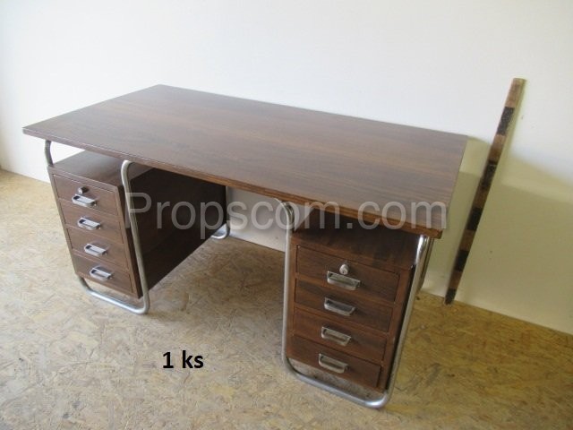 Chrome wood desk